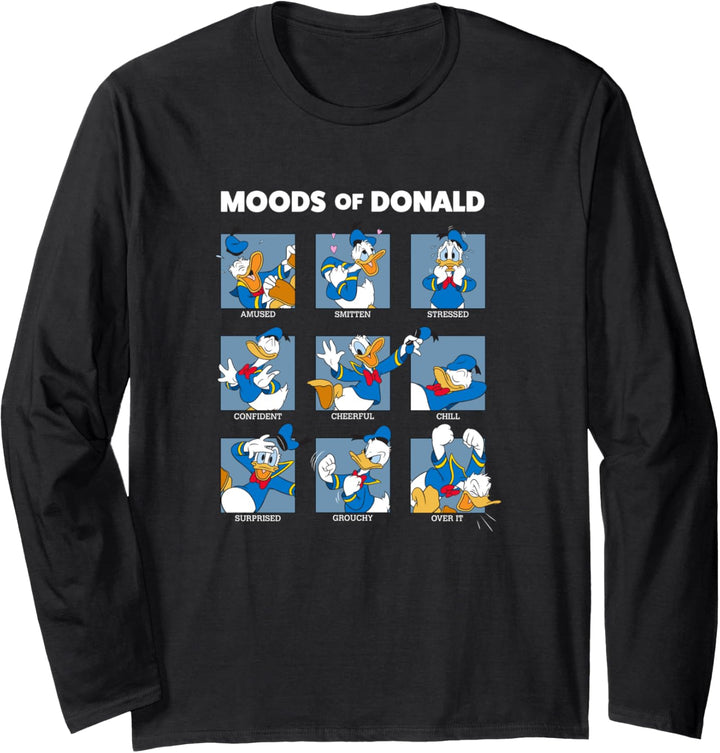 Disney Micky und seine Freunde Die Stimmungen von Donald Duck Langarmshirt