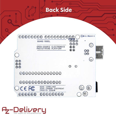 AZDelivery 3 x AZ-ATmega328DIP-Board Mikrocontroller Board ATmega16U2 8-bit Entwicklerboard mit Haup