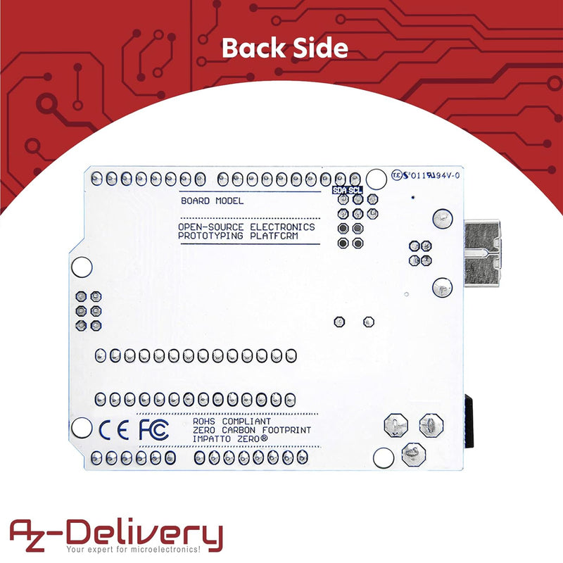 AZDelivery 5 x AZ-ATmega328DIP-Board Mikrocontroller Board ATmega16U2 8-bit Entwicklerboard mit Haup