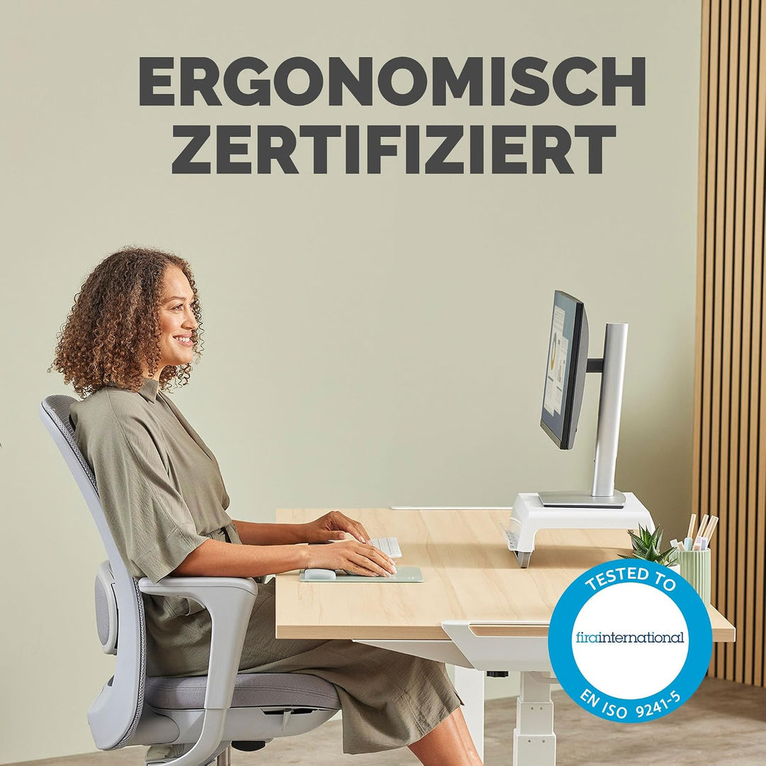 Fellowes Breyta Mauspad mit Handgelenkauflage – Salbei, mit HEX Cushion Technology Silikonpolster, r