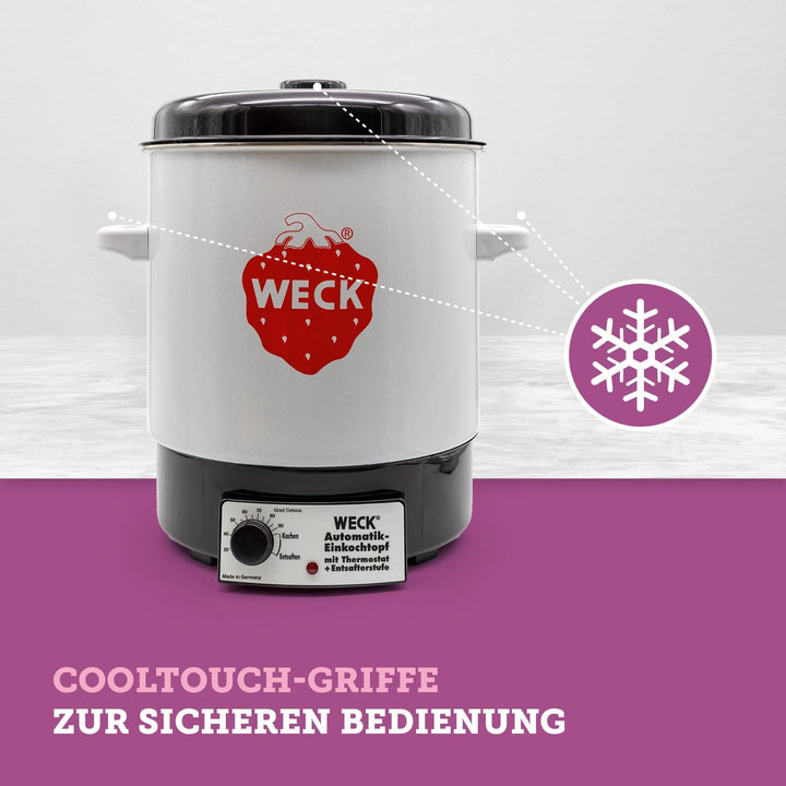 WECK Einkochautomat WAT 14 (Einkochtopf emailliert, mit Thermostat, ohne Uhr, 29 Liter), WAT 14