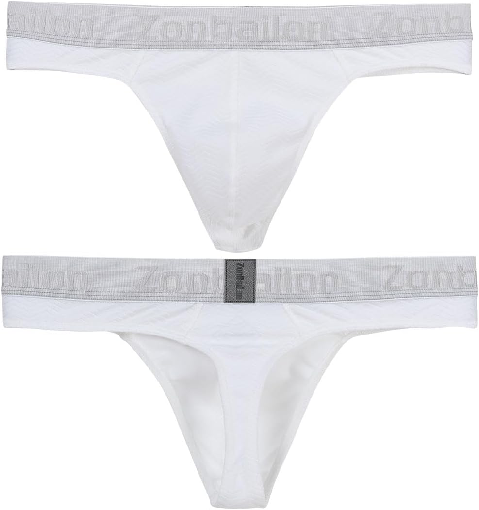 BIATWOWR Herren Strings T-Rücken Unterwäsche Sexy Ball Pouch Slip Tanga Männer Sexy Niedrige Taille