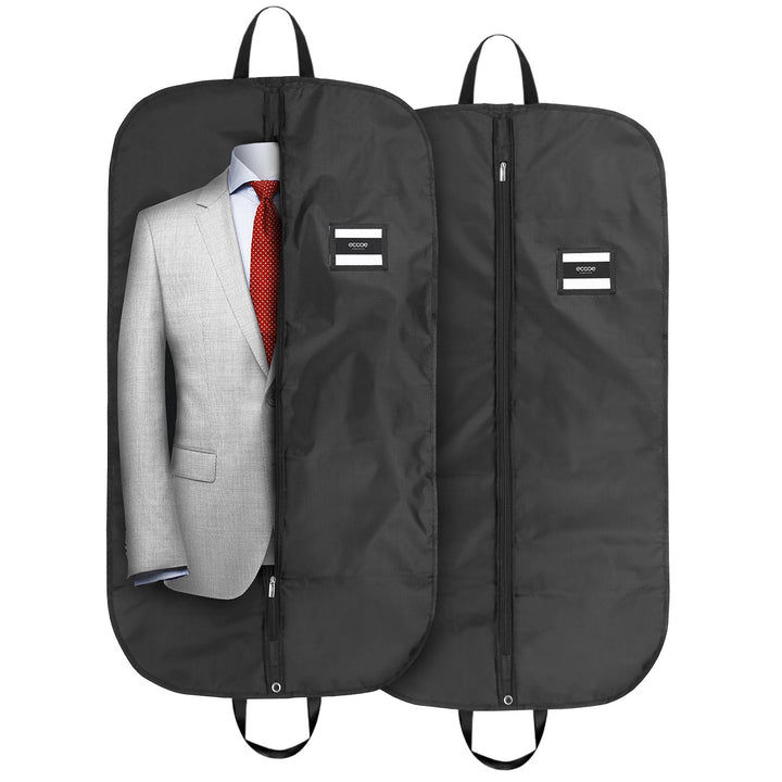 ecooe 2 x Schwarz Kleidersack Polyester Kleiderhülle Kleiderschutz Aufbewahrung 110 × 60 cm 110*60cm