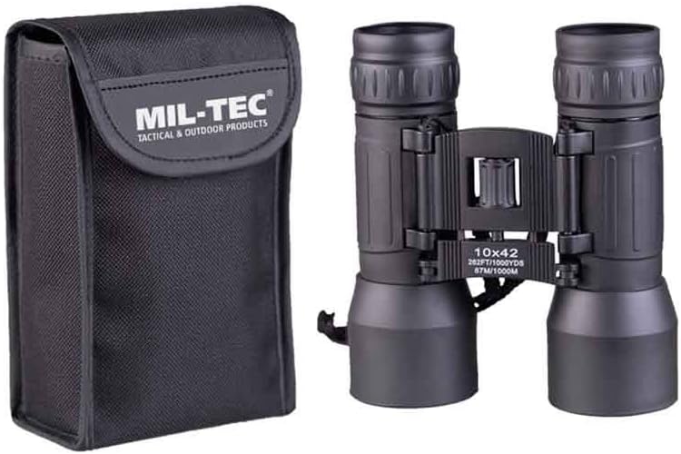 Mil-Tec Fernglas Faltbar 10X42 Schwarz Einheitsgrösse, Schwarz Einheitsgrösse