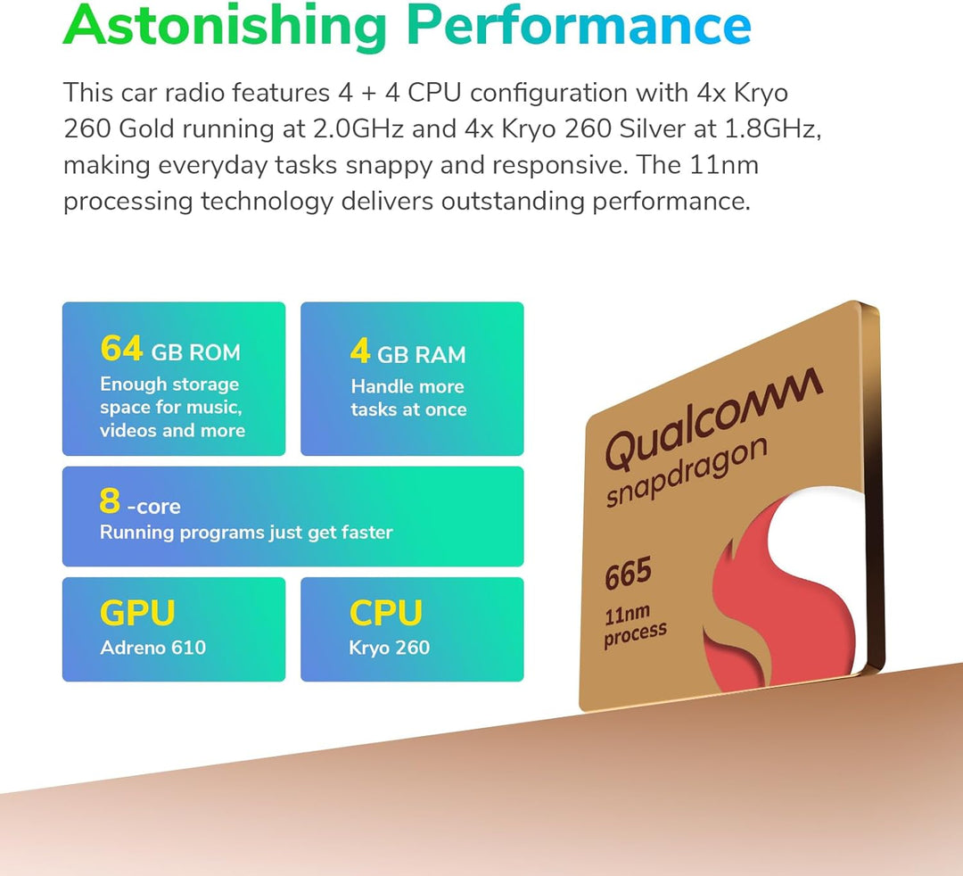 Eonon Android 12 Autoradio für VW Golf T5 usw. Seat Skoda 6+64GB 8-Core 9"-QLED-Display Radio mit Sn