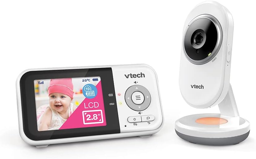 VTech - BM3254 – Babyphone Video Clear Plus – Nachtlicht und Wiegenlied – Display 2,8 Zoll – Babypho