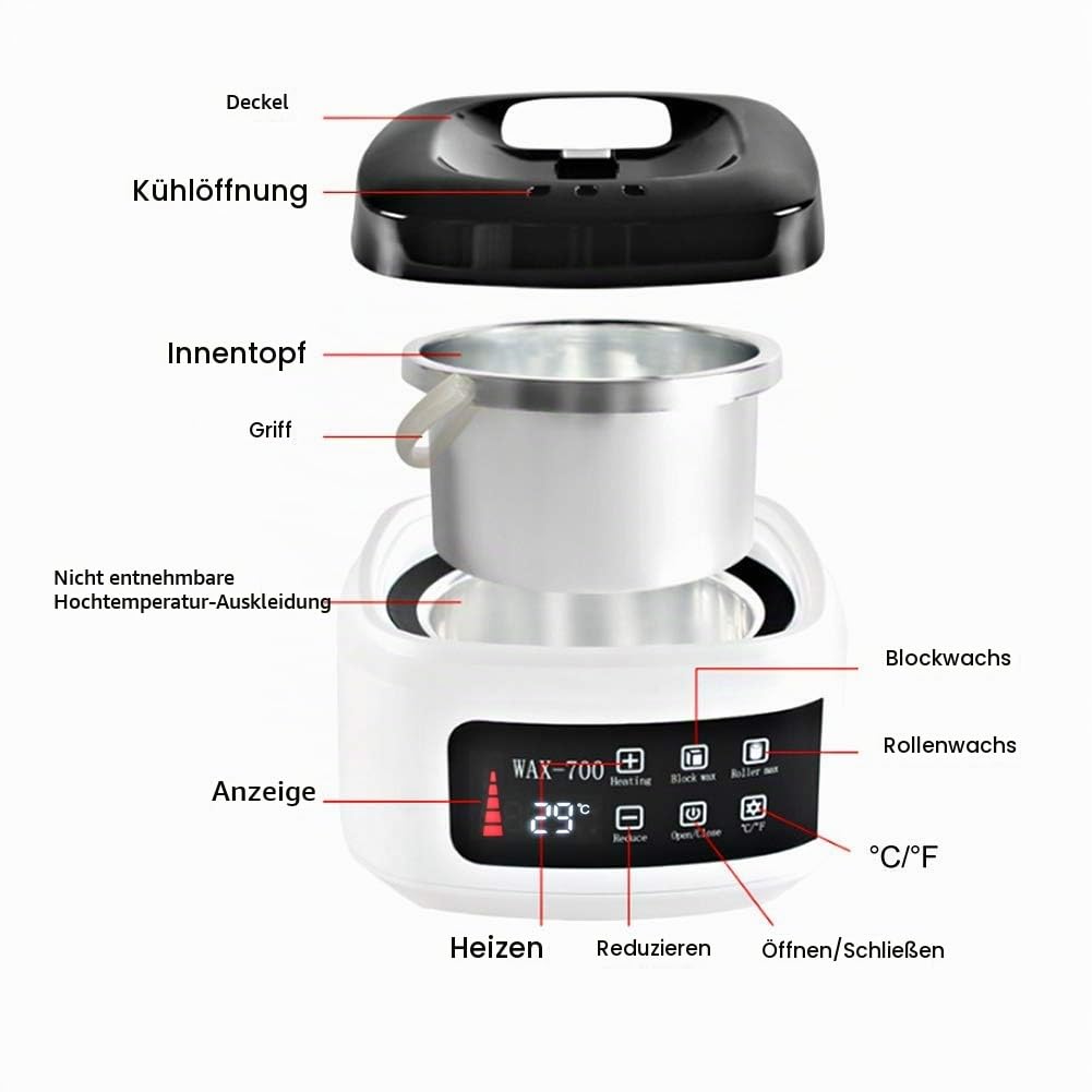 500 Ml Wachswärmer, Wachserhitzer, Automatische Temperaturregelung, Wachsschmelzmaschine, Haarentfer