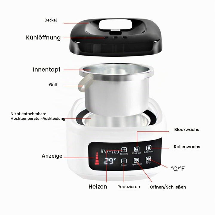 500 Ml Wachswärmer, Wachserhitzer, Automatische Temperaturregelung, Wachsschmelzmaschine, Haarentfer