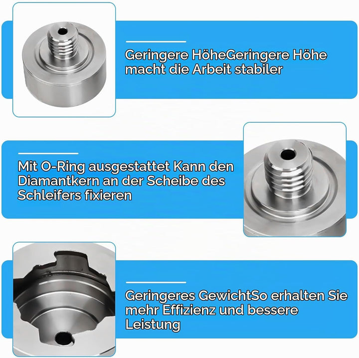 X-LOCK-Adapter auf M14-Gewinde, M14 XLock Adapter für Winkelschleifer Schneidklinge, Kern Dirll Bit