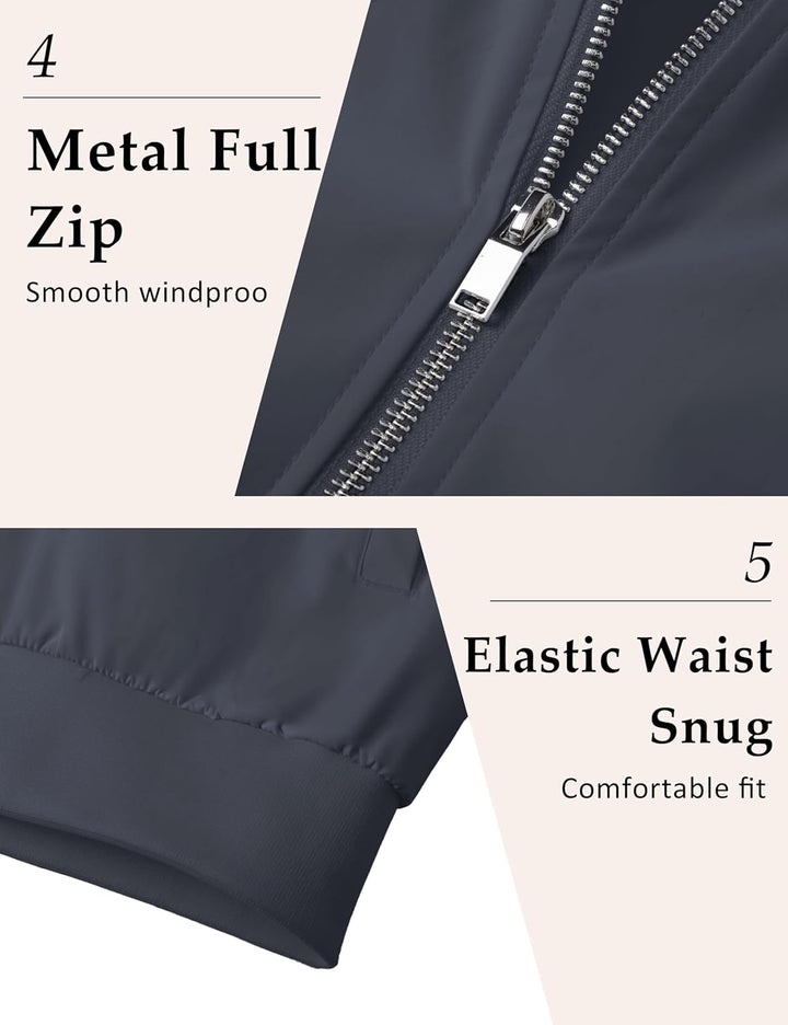MAGCOMSEN Blouson Herren Jacke Leichte Bomberjacke Winddichte Übergangsjacke Freizeit Fliegerjacke m