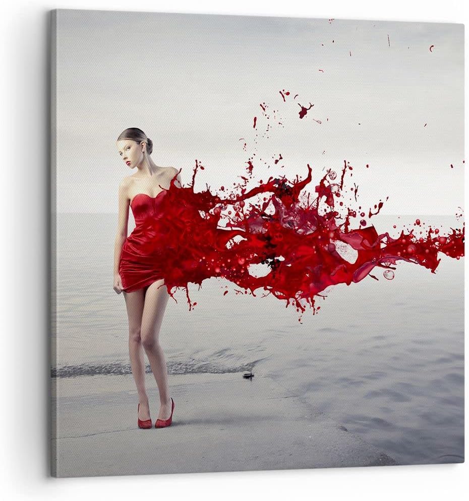 Bilder auf Leinwand Weiblich modell posieren nackt Leinwandbild 60x60cm Wandbilder Dekoration Wohnzi