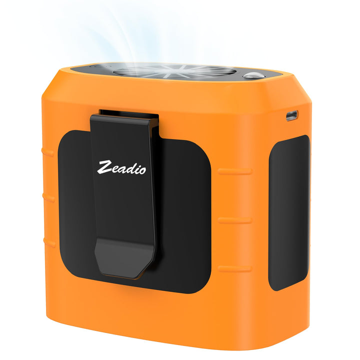 Zeadio Taillenclip-Ventilator, 3 Geschwindigkeiten, 10000mAh freihändiger tragbarer Halskettenventil