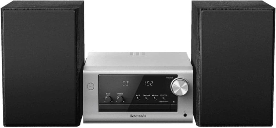 Panasonic SC-PM704EG-S Kompaktes Micro HiFi Stereosystem mit CD, DAB+/FM Radio, USB und Bluetooth, 8