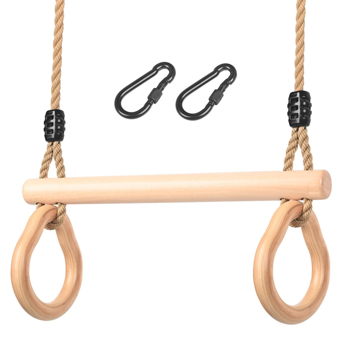 Trapez Schaukel, Trapez Stange Outdoor mit Turnringen Multifunktions Schaukel Kinder mit Verstellbar