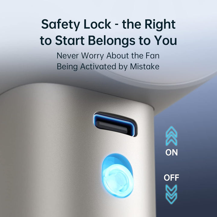 JISULIFE Tragbarer Handventilator,Turbo Mini Ventilator Einstellbare Geschwindigkeit(1-100),Wiederau