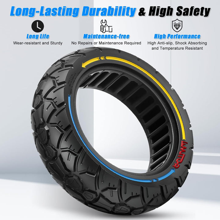 Vollgummireifen 10x2.70-6.5 Offroad, 10x2.75-6.5 Reifen Vollgummi, Pannensichere & Abriebfeste & War