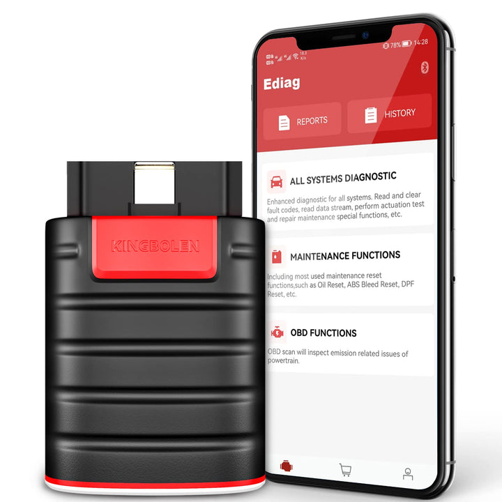 KINGBOLEN EDIAG OBD2 diagnosegerät,Vollsysteme obd2 Bluetooth Adapter für iPhone & Android, Obd2 Cod