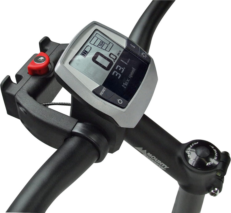 Klickfix Lenkeradapter E mit Schloss für E-Bikes mit Display, universal - Passend für Lenker mit 22-