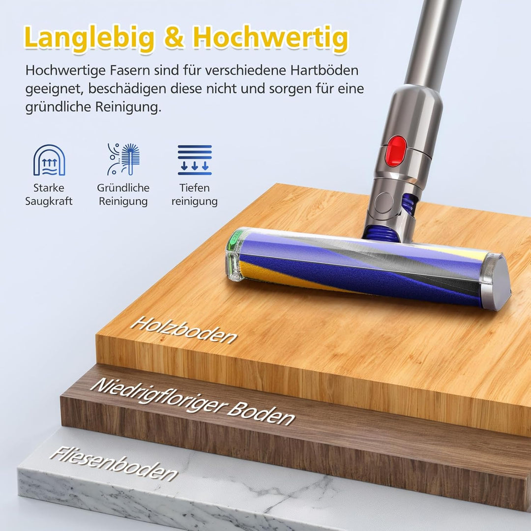 1 Bodenbürstenrolle Kompatibel mit Dyson V15/V15s Detect/Gen5/V12 Slim Softwalze Bodendüse,Weiche Fl