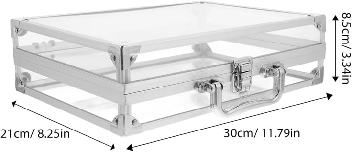 Angoily Aluminium Kosmetikkoffer GrossEs FassungsvermöGen Transparentes Display, 30x21x8.5cm Verschl