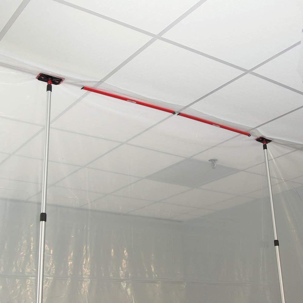 ZIPWALL MS4 Dust Barrier MagStrip Verschluss (4 Stück), Rot