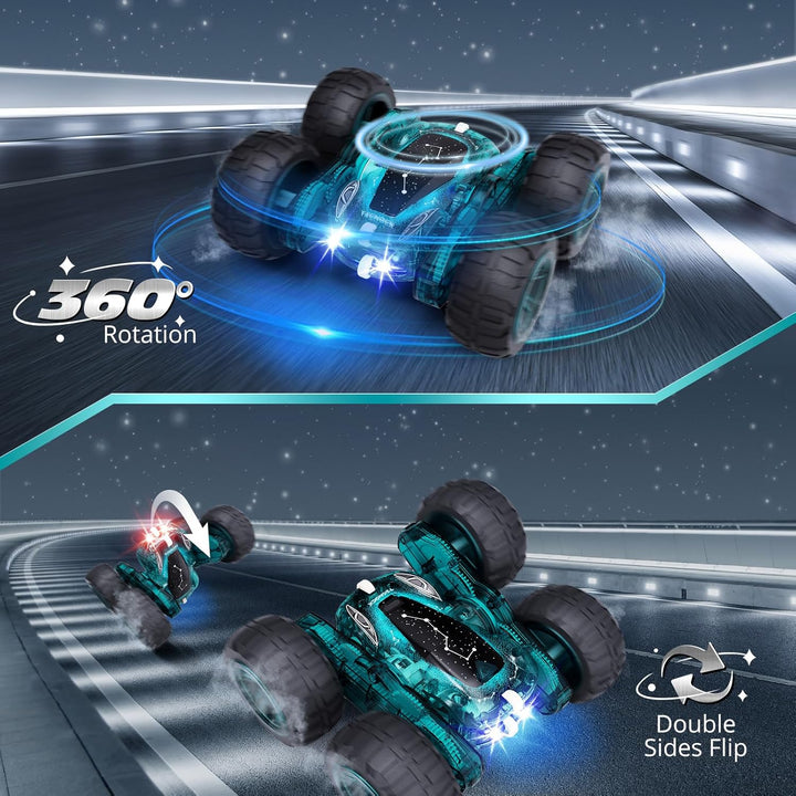 Tecnock 2025 Ferngesteuertes Auto mit 2.4 Ghz Fernbedienung 360°Flip Stunts Rc Auto Monstertruck mit