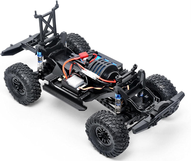 Amewi 22593 Dirt Climbing Pickup Crawler 4WD 1:10 RTR schwarz, inkl. Fernsteuerung, Akku, Ladekabel,