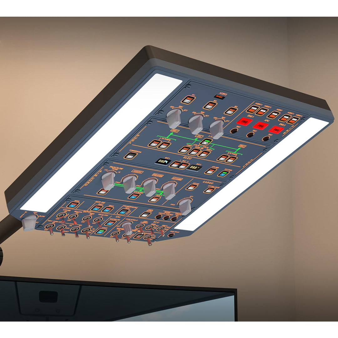 WINGFLEXSIM Flugsimulator Overheadpanel Flight Sim A320OVH Obere Bedienfeld mit IRS- und Beleuchtung