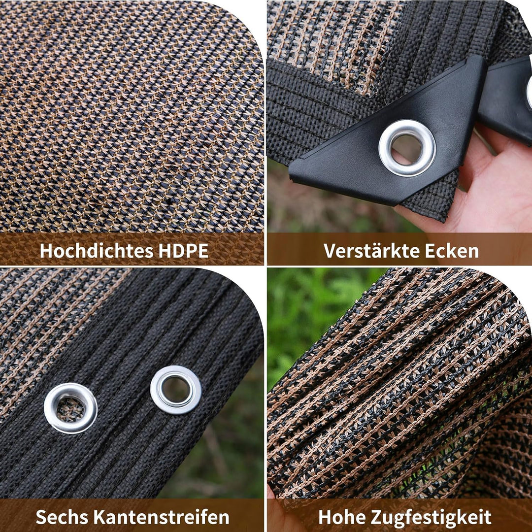Garten Schattierungsnetz Schattiernetz,Shade Cloth mit Ösen 80% UV-Beständiges,für Garten Pflanze Ge