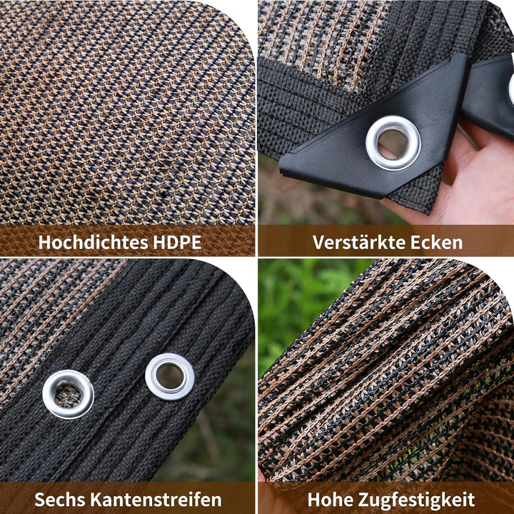 Garten Schattierungsnetz Schattiernetz,Shade Cloth mit Ösen 80% UV-Beständiges,für Garten Pflanze Ge