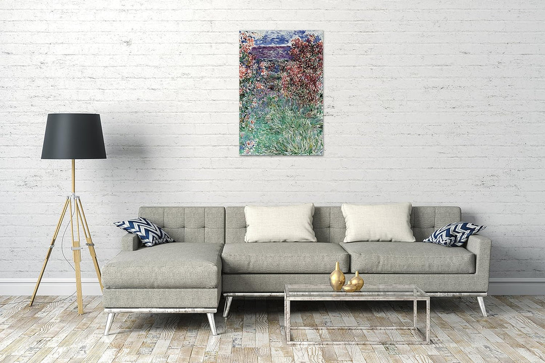 Printed Paintings Leinwand (40x60cm): Claude Monet - Das Haus in den Rosen 40x60 cm, 40x60 cm