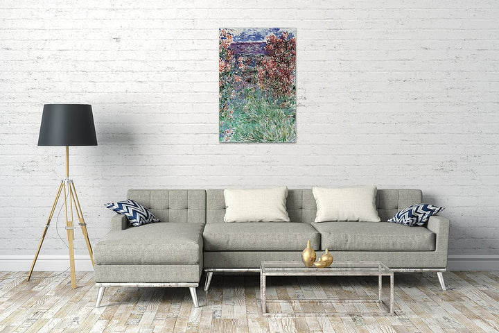 Printed Paintings Leinwand (40x60cm): Claude Monet - Das Haus in den Rosen 40x60 cm, 40x60 cm