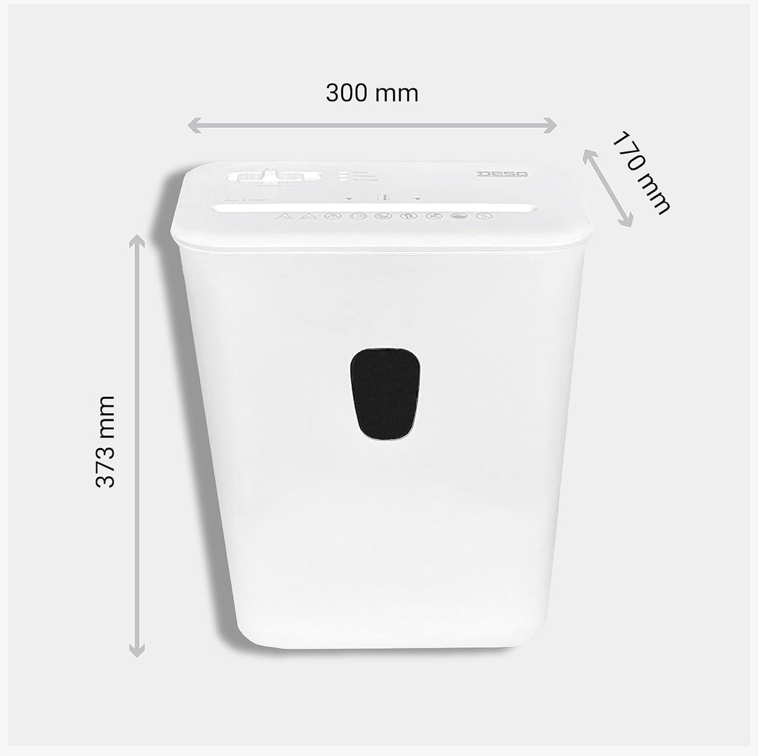 DESQ® Aktenvernichter 8 Blatt - Partikelschnitt 4 x 38 mm, Sicherheitsstufe P4, 15 Liter, Leiser Bet