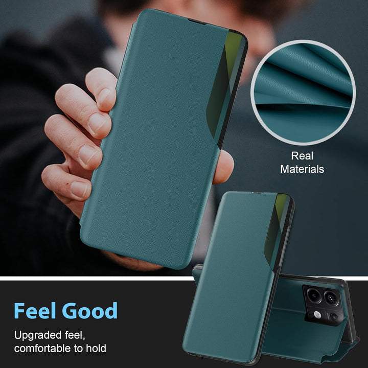 Handyhülle für Xiaomi Redmi Note 13 Pro Hülle Clear View Klappbar Leder Flip Hülle Redmi Note 13 Pro