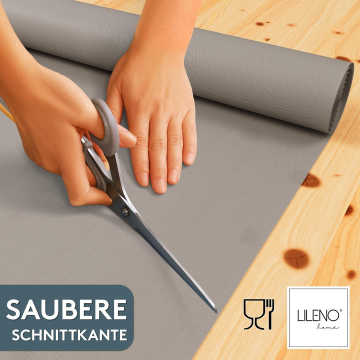 LILENO HOME Tischdeckenrolle 1,10 x 25 m - Tischdecke Mittelgrau aus Vlies - Stoffähnlich, abwaschba