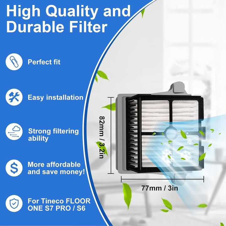 Fixbetter Ersatzbürstenrolle und HEPA-Filter passend für Tineco FLOOR ONE S7 PRO/FLOOR ONE S6 Akku-N