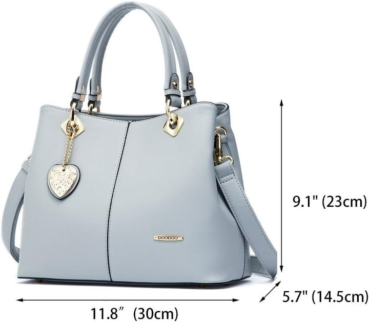 DEERWORD Damen Taschen Handtasche Frauen Elegant Tasche Henkeltasche Vintage PU-Leder 3001 1-teilig