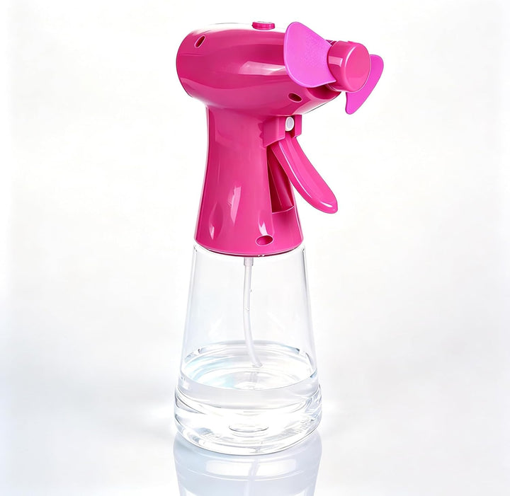Ventilator Hand mit Wasser – Mini-Handventilator &amp; Sprühflasche (Blau) | Kompakt &amp; leicht, Handventi