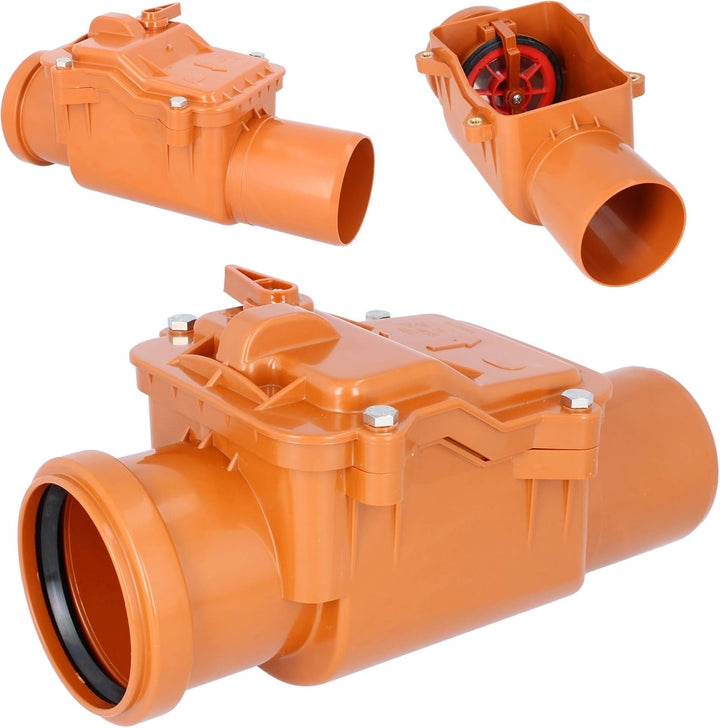 PEŠTAN Rückstauverschluss Ø DN 75 Orange | Rückschlagklappe Rückstauventil Rückstauklappe Rückstauve