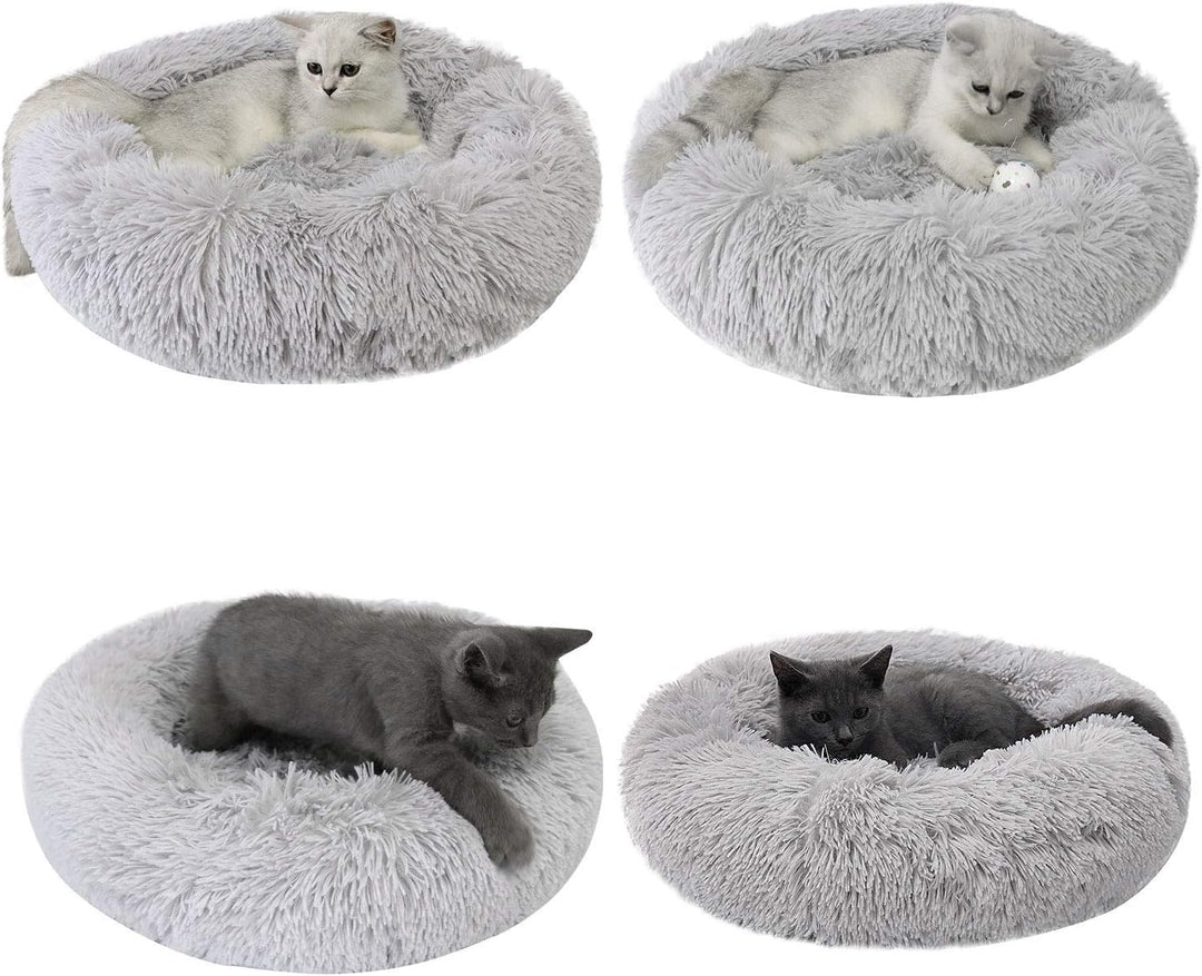 YUPPIE TONE Hundebett, Katzenbett,Waschbar Flauschiges Weicher Plüsch Rund Donut Tragbare Schlafsofa