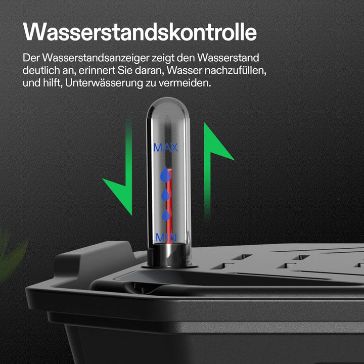 VIVOSUN FlexFeed 4er-Pack selbstbewässernder Stofftopf mit Wasserzähler & Wartungsfenster, Auto-Bewä
