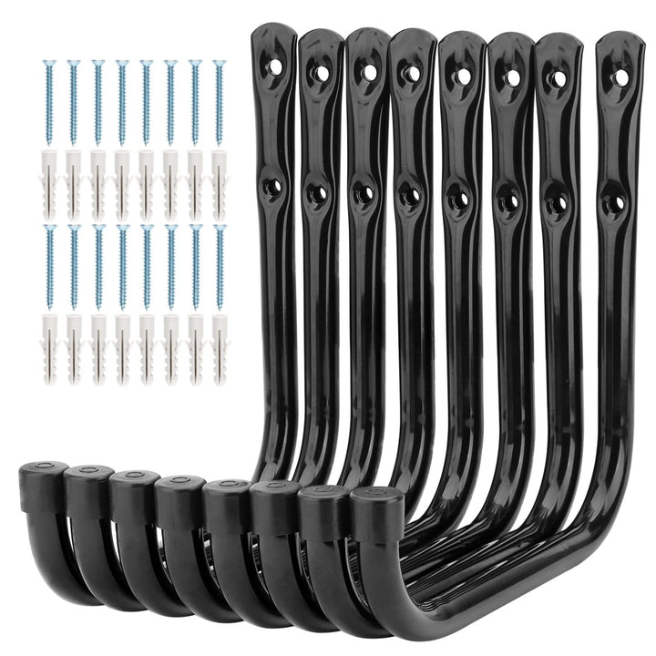 pipabiba 8 Stück Garagen-Leiterhaken, 17 cm, strapazierfähig, Wandmontage, Aufhänger für Fahrrad, Le