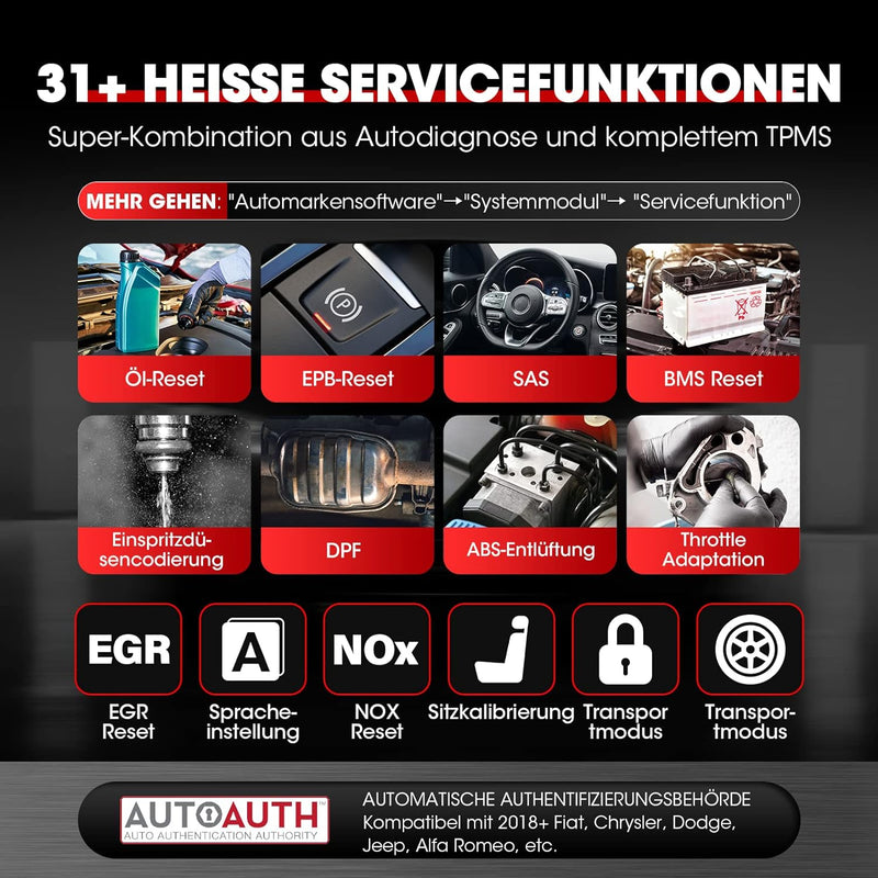 Autel MaxiPRO MP808S-TS Auto Scanner: 2023 Aktualisiert von MaxiCOM MK808TS, MaxiSYS MS906 mit TPMS,