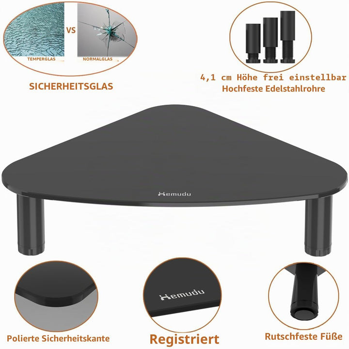 Hemudu Triangle Monitorständer, ergonomischer Laptopständer, Bildschirmerhöhung Bildschirmständer fü