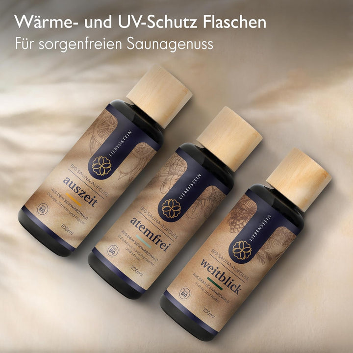 BIO Saunaaufguss “Auszeit” - Orange, Zitrone & Ingwer [1x100ml Sauna Aufgussmittel] - mit 100% natur