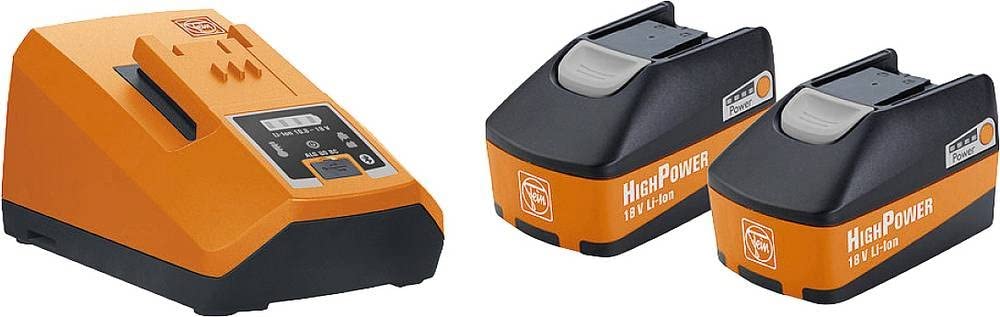 FEIN HighPower Akku-Starter-Set mit 2 Li-Ionen-Akkus Spannung 18V Kapazität 5,2 Ah mit Schnellladege