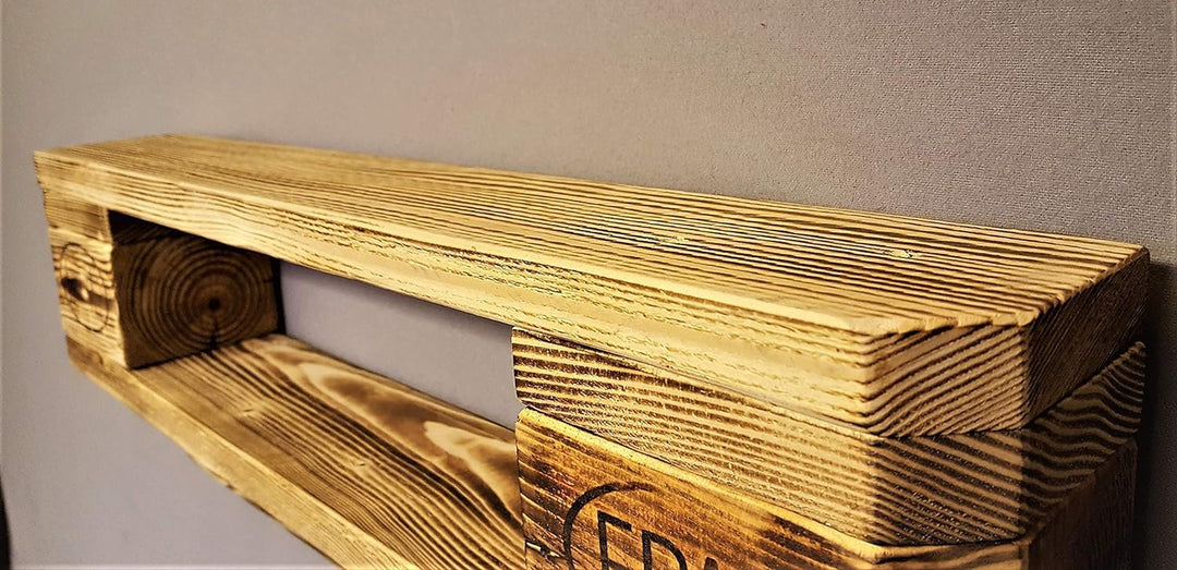 Schlüsselbrett mit Ablage Holz vintage aus Europalette mit 8 Schlüsselhaken incl. Aufhängung Schlüss