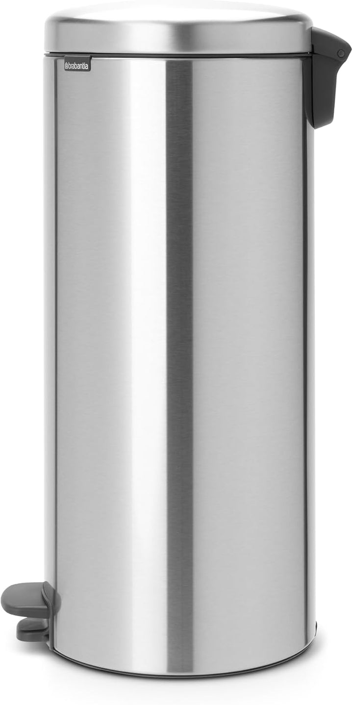 Brabantia Treteimer mit Inneneimer aus Kunststoff, stahl, Matt Stahl, 30 Liter Matt Steel 30 Liter,