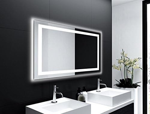 SARAR | LED-Badspiegel Badezimmerspiegel Designo MA4113 mit Beleuchtung, Wandspiegel mit rundum Bele