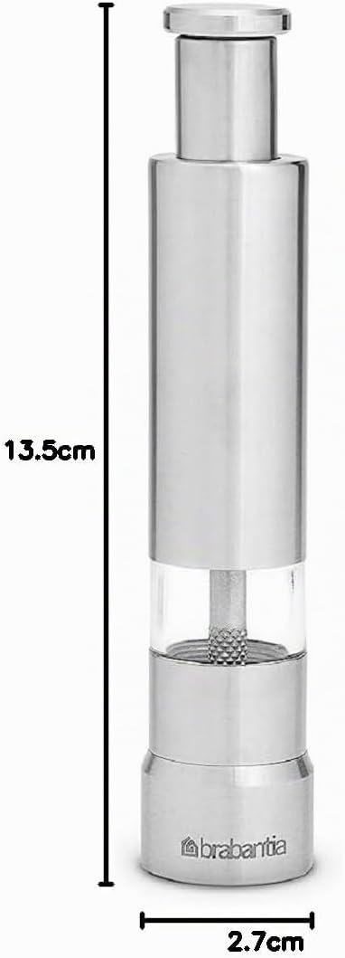 Brabantia 611407 Set mit Salz und Pfefferzer mahler, Edelstahl, grau (Mattstahl), 2er Pack